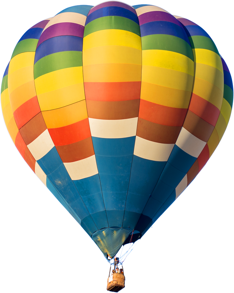 Hot air balloon isolated